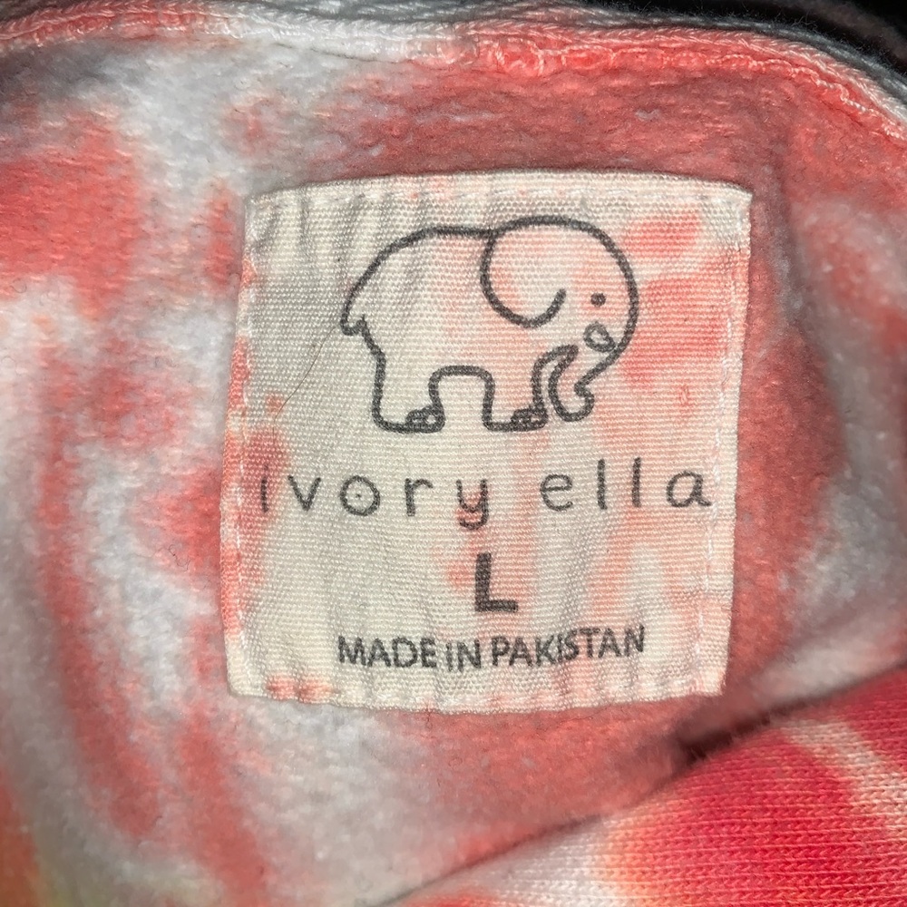 NWOT Ivory Ella Colorful Tie-Dye Hoodie - Picture 3 of 3